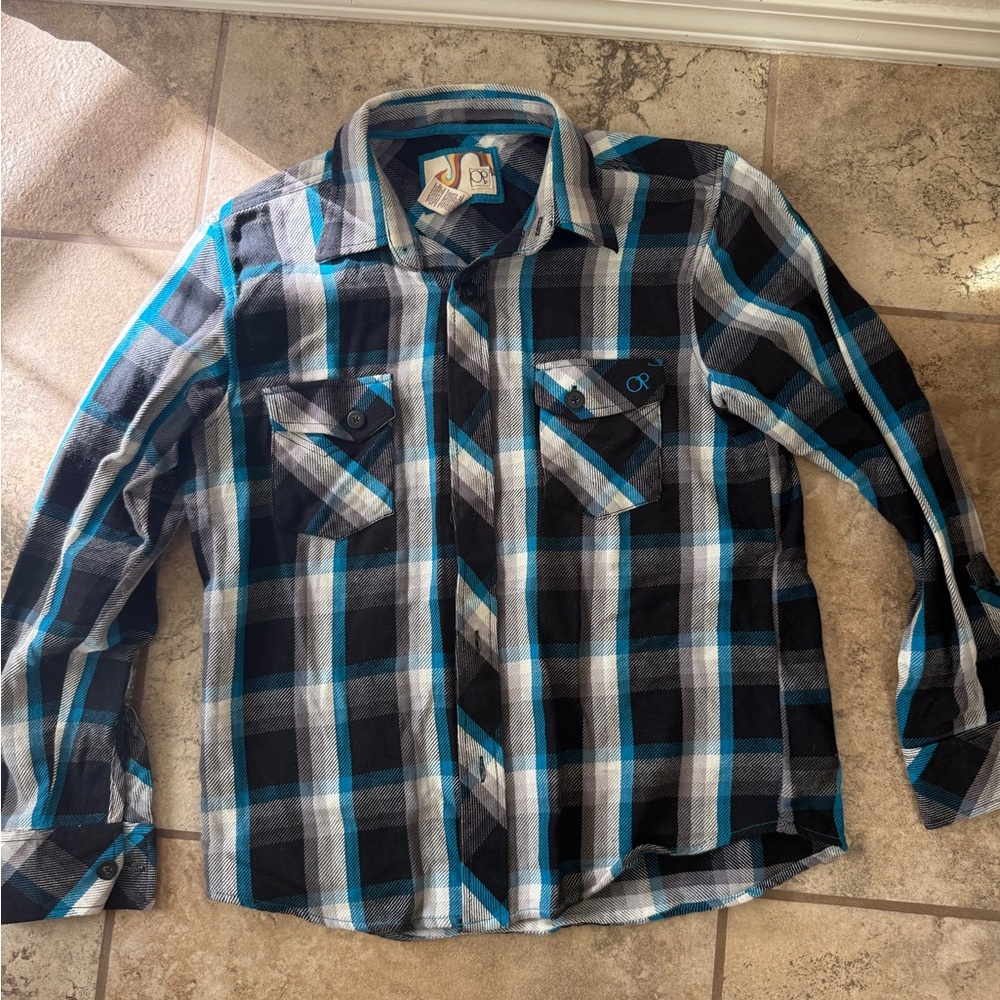 Ocean Pacific Plaid Long Sleeve Shirt